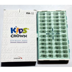 КОРОНКИ ДЕТСКИЕ НАБОР 48 ШТ STAINLESS STEEL PRIMARY MOLAR CROWNS