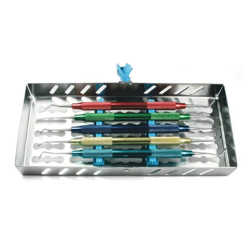 Набор инструментов для моделирования из 5 предметов с полыми внутри металлическими ручками в стерилизаторе 5000-2с ЮП/UP