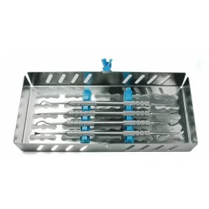 Набор инструментов для снятия зубных отложений из 4 предметов с традиционными ручками в стерилизаторе 4000-1 ЮП/UP