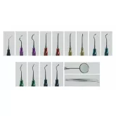 Набор инструментов из 9 предметов для снятия зубных отложений с полыми внутри металлическими ручками в стерилизаторе 9000-3с ЮП/