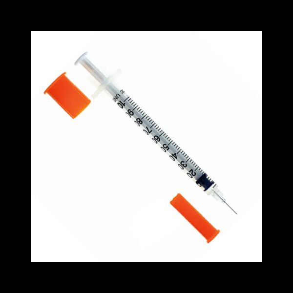 Шприц инсулиновый 1,0 мл со шкалой U-100 с интегрированной иглой 30Gx5/16» (10 шт/уп)