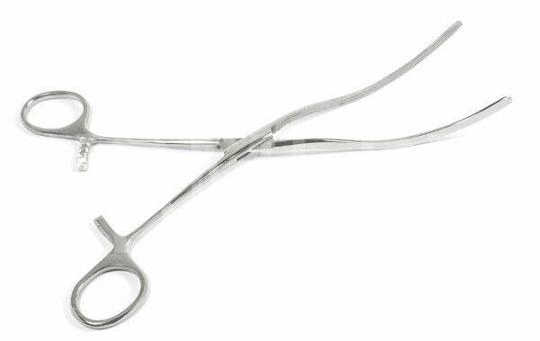 Зажим кишечный эластичный для взрослых изогнутый З-40-2 ,235 мм арт. 303-2 ТП