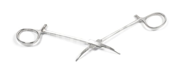 Зажим кровоостанавливающий изогнутый 125 мм З-115 ВП арт.300-8