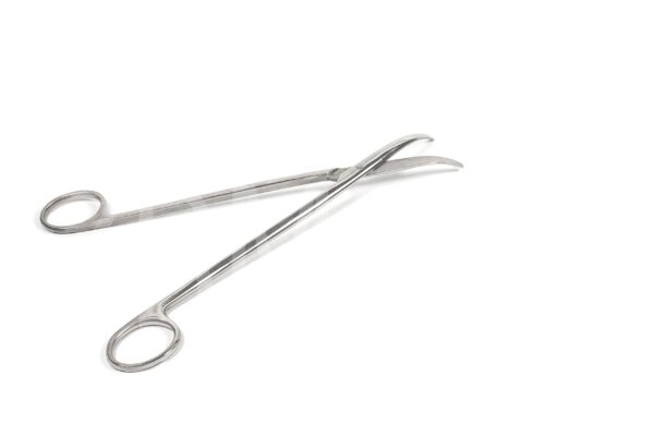 Ножницы для рассечения мягких тканей в глубоких полостях горизонтально-изогнутые 230мм Н-8 ТП арт.357-1