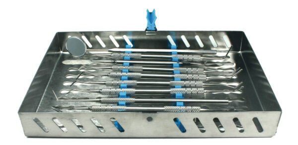 Набор инструментов для пломбирования из 9 предметов с традиционными ручками в стерилизаторе 9000-4 ЮП/UP